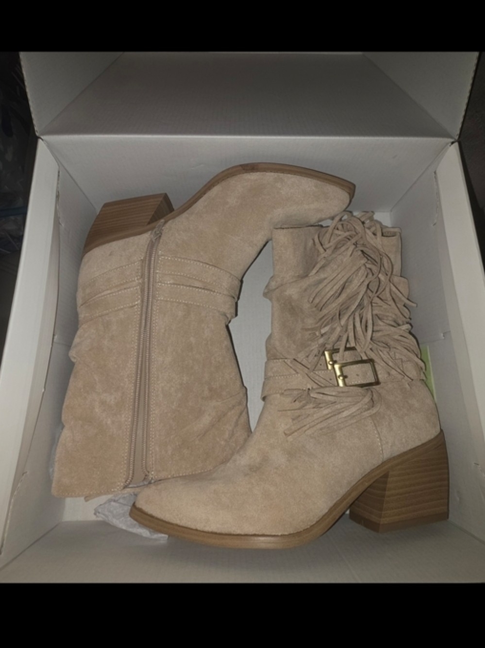 Madden NYC Women's Faux Suede Fringe Boots Size 8 BNIB - Picture 9 of 14